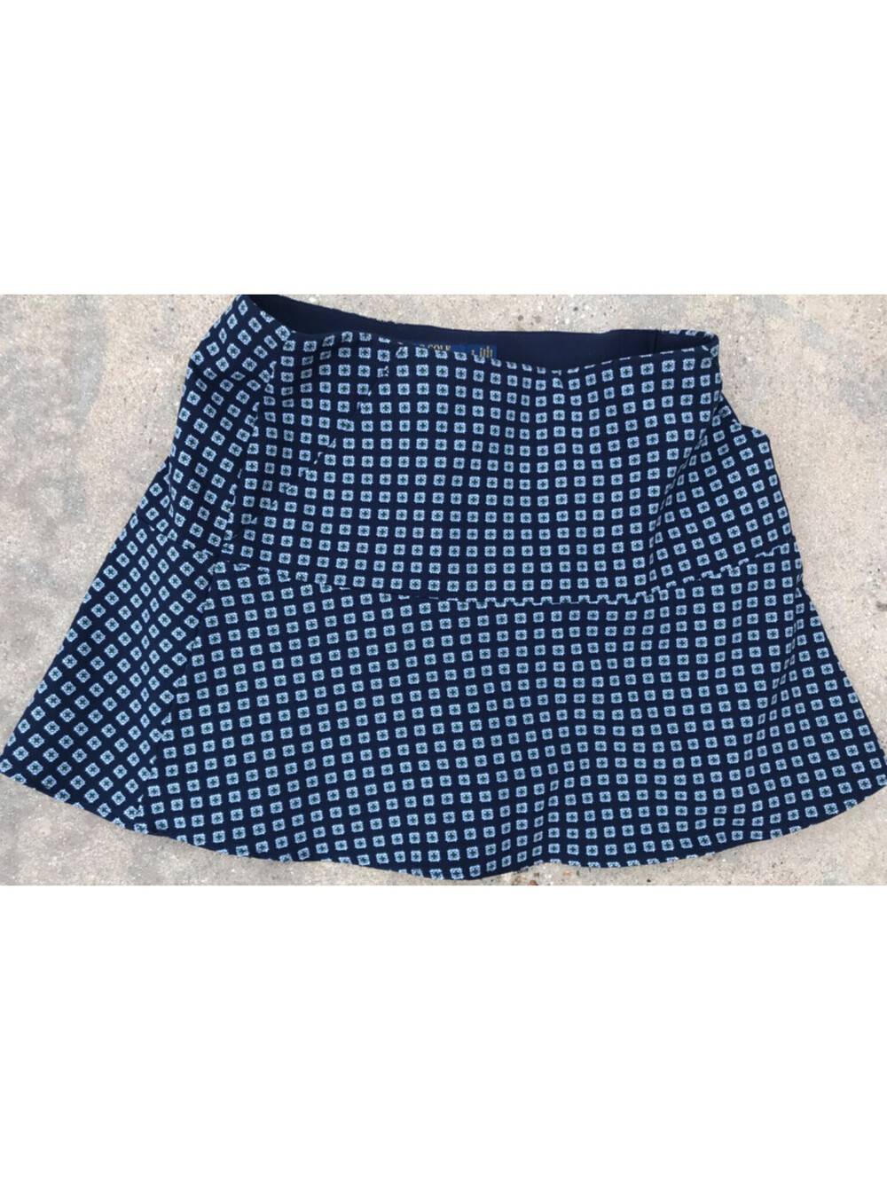 Polo Ralph Lauren Girls Sz 2 Blue Skirt Estate Skort Stretch 26W Tennis Style